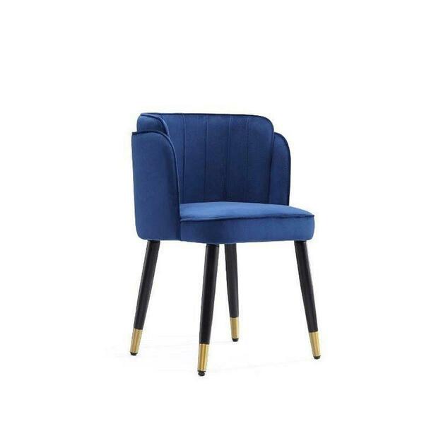 Designed To Furnish Zephyr Velvet Dining Chair in Royal Blue, 30.7 x 21.65 x 21.26 in. DE3064569